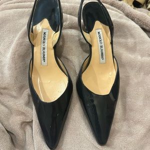 Black patent leather Manolo Blahnik